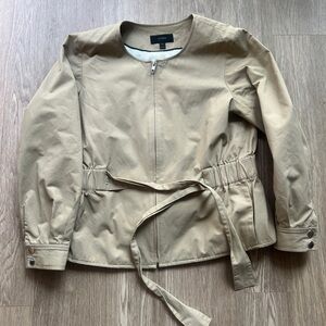 J. Crew Beige Tie-Waist Utility Jacket